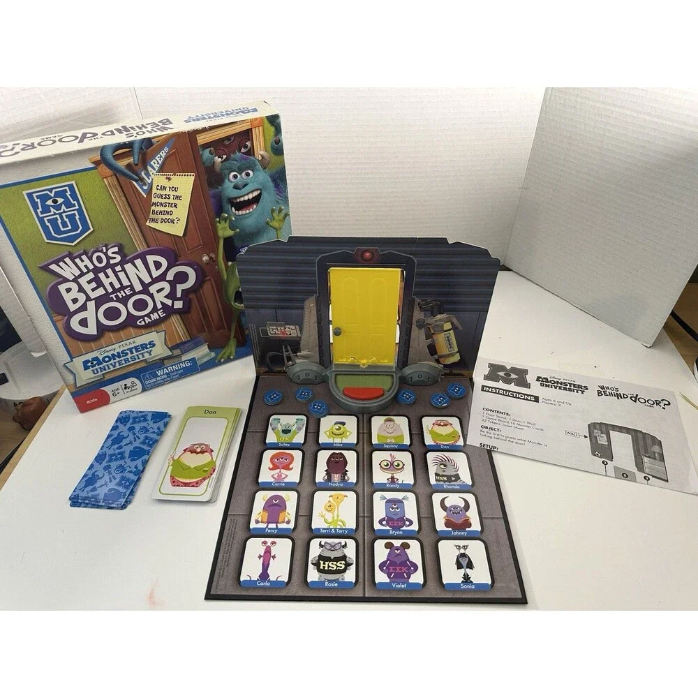 Monster’s University Who's Behind The Door Game? Guess Who 2013 Missing 2 Tokens